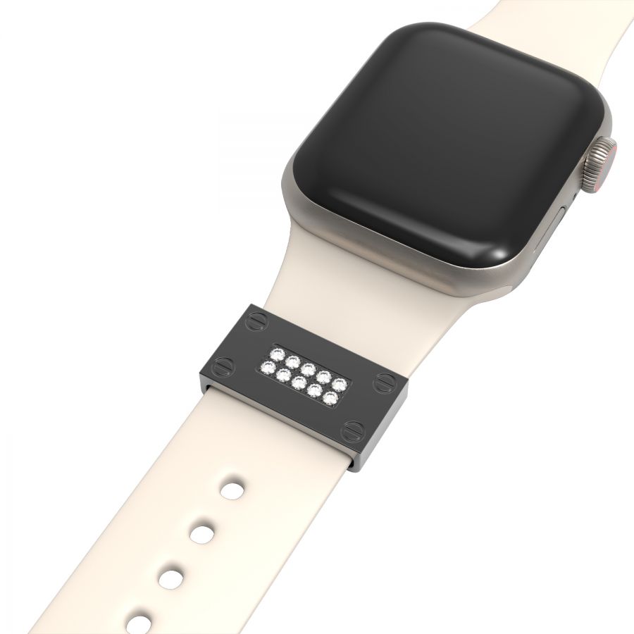 Decorative Ring Loops With Diamond Accessories For Smart Watch Band